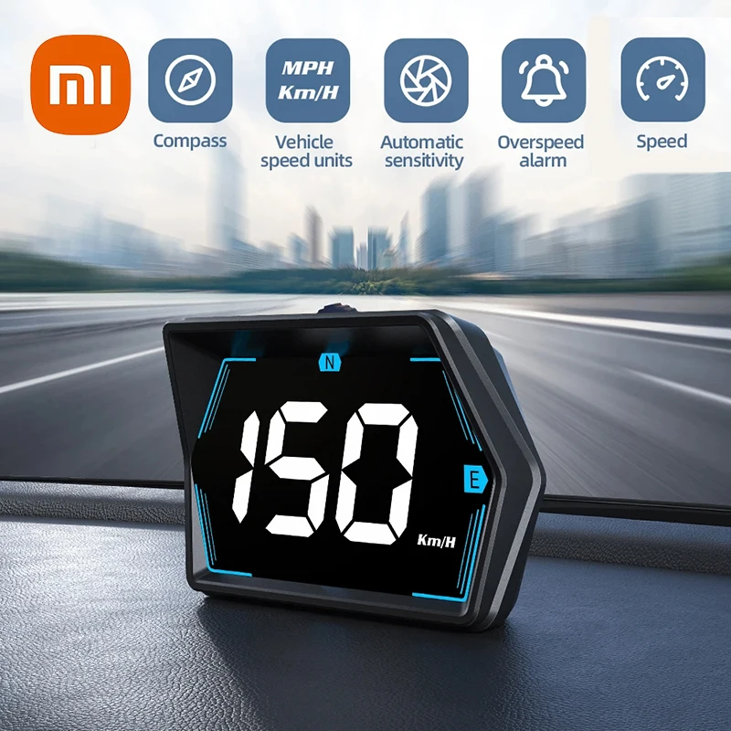 Xiaomi 車デジタルスピードメーター車載 GPS スピードメーターヘッドアップディスプレイコンパス多機能車のスピードメーターすべての車