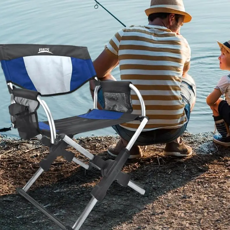 For BRS BRS-D3A Camping Chair Outdoor Satchel Director Folding Chair Portable Folding Fishing Chairs Aluminum Alloy Beach Stool