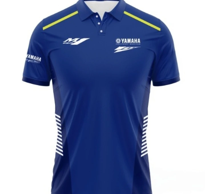 Summer New YAMAHA Racing Team Polo Shirt Exclusive Racing Edition MXGP Off Road Cycling Short Sleeved Track Uniform Work Clothes