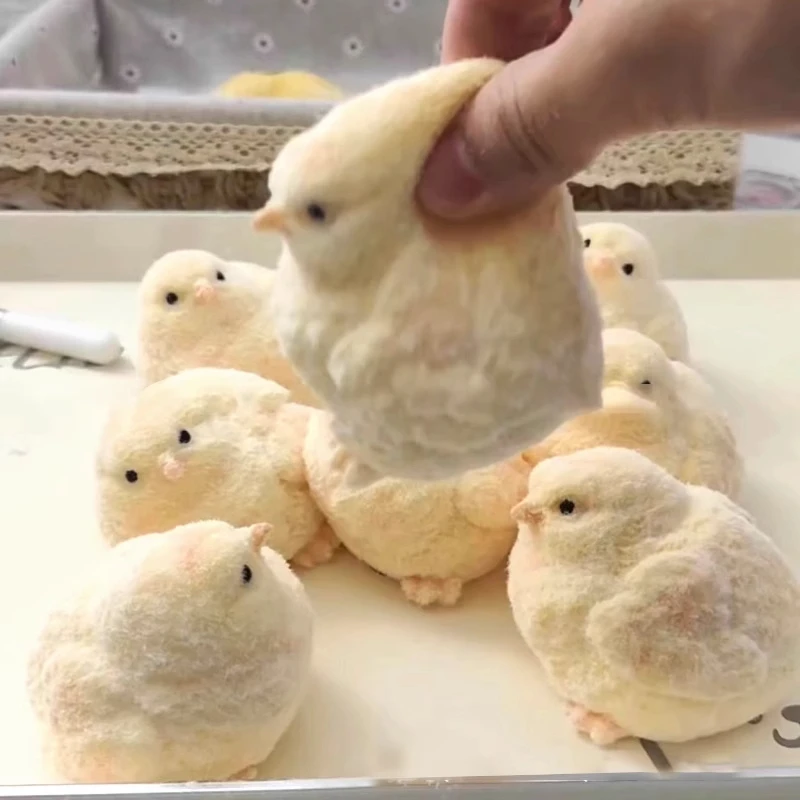 Fluffy Realistic Plush Chicken Squeeze Toy Creamy Slime Super Soft Food-Grade Adult Stress Relief Artifact