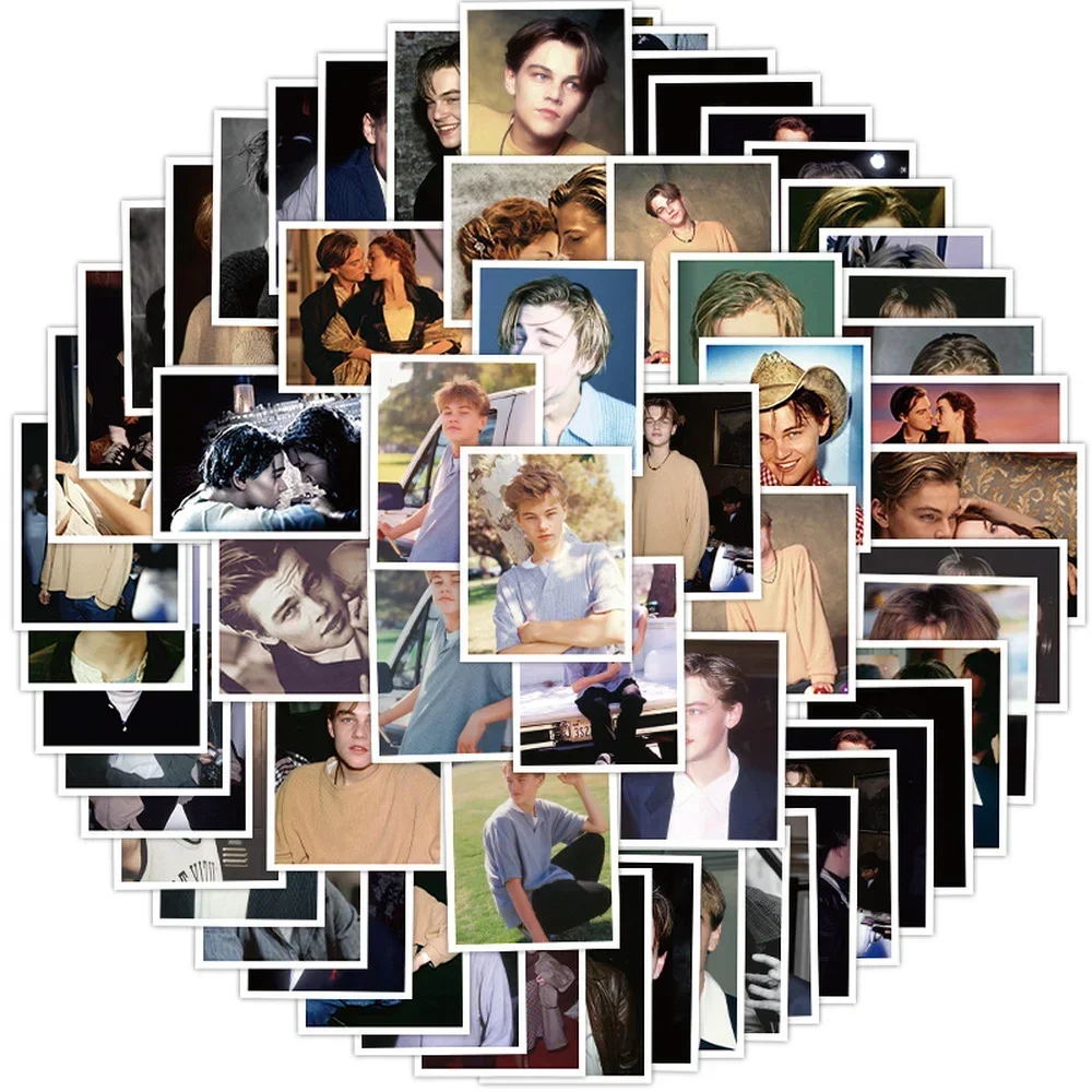 Стикеры водостойкие с мотивом фильма Леонардо ДиКаприо «Звездные актеры», граффити, наклейки для скейтборда, холодильника, гитары, ноутбука, велосипеда, «сделай сам», 10/52 шт.