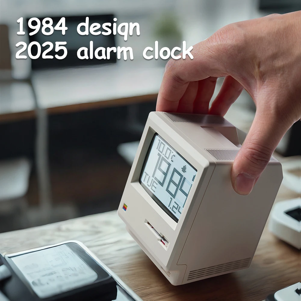 الإبداعية الرجعية ماكلوك ساعة تنبيه ضوء عرض الاستيقاظ ضوء الليل لسطح المكتب ديكور لوحة المفاتيح بجانب مصباح لغرفة نوم الأطفال