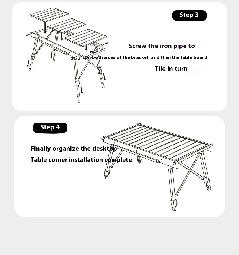 Lohascamping Lightweight Camping Folding Multifunctional IGT Table Roll Brazier Table Adjustable Leg Desktop Burner BBQ Table