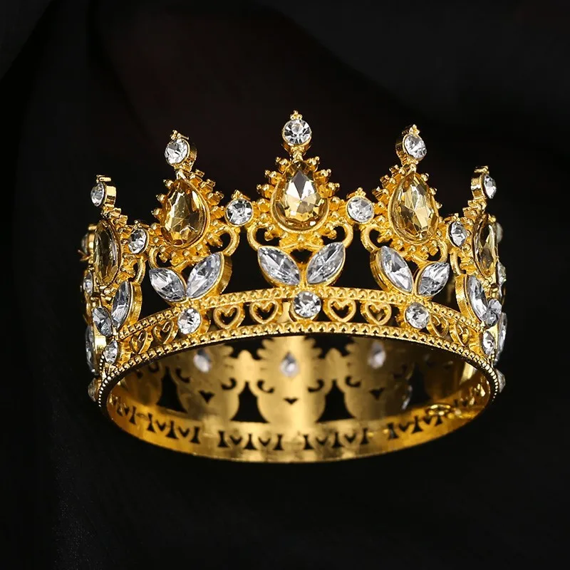 Colored Baroque Crown Wedding Dress Toast Clothes Studio Photo Accessories