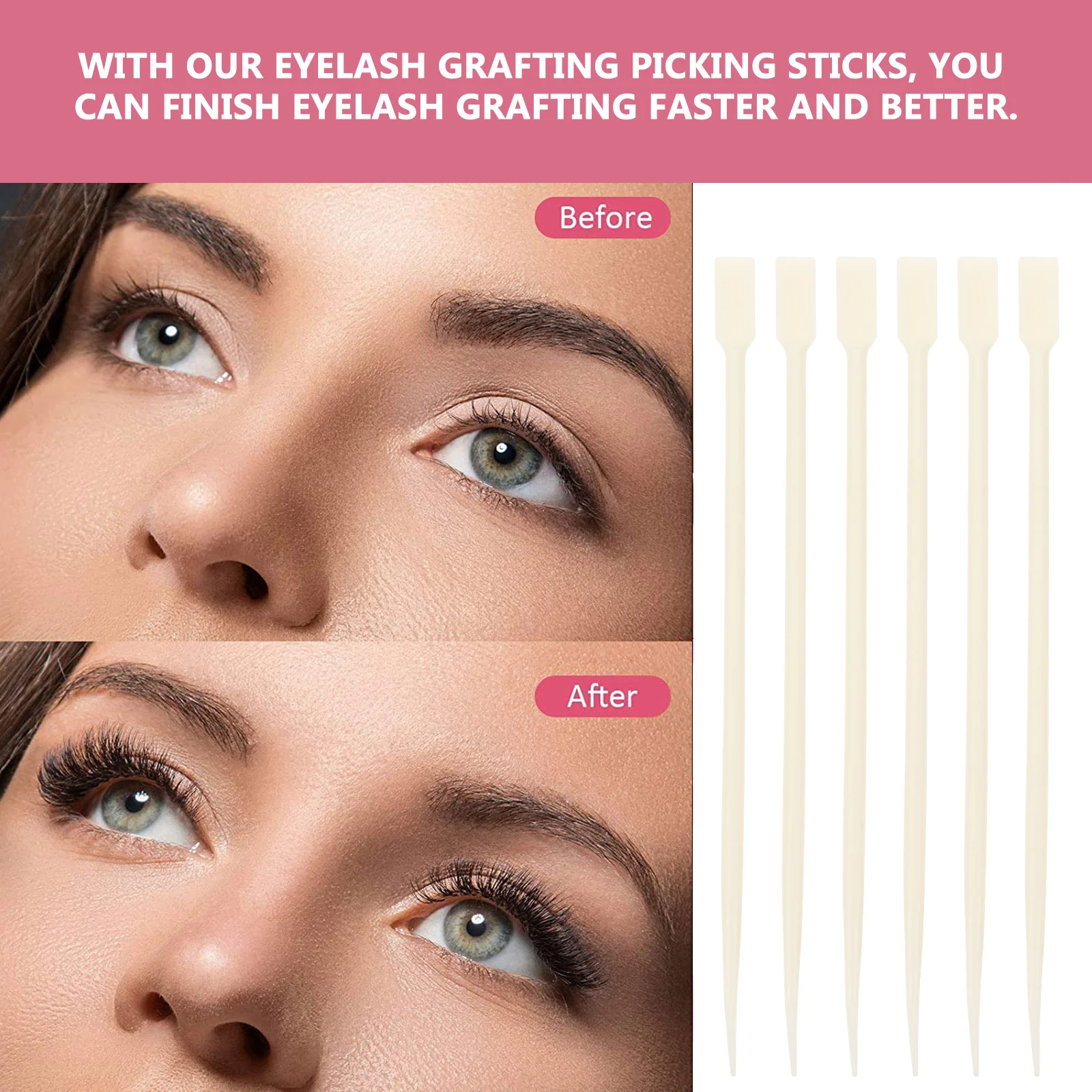 40 Uds palos de elevación de pestañas ayuda de injerto de plástico de alta calidad herramienta de rizo rápida y eficiente para experiencia de elevación de permanente de pestañas