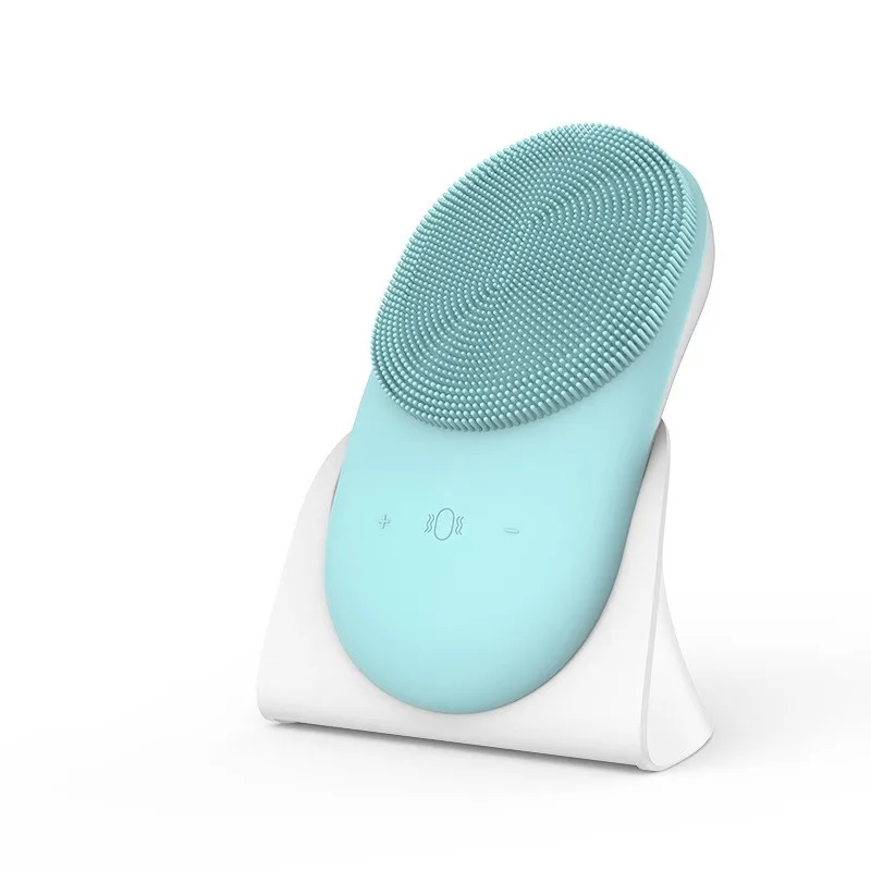 Brosse électrique en silicone pour le nettoyage en profondeur du visage, appareil de beauté, déterminer les vibrations