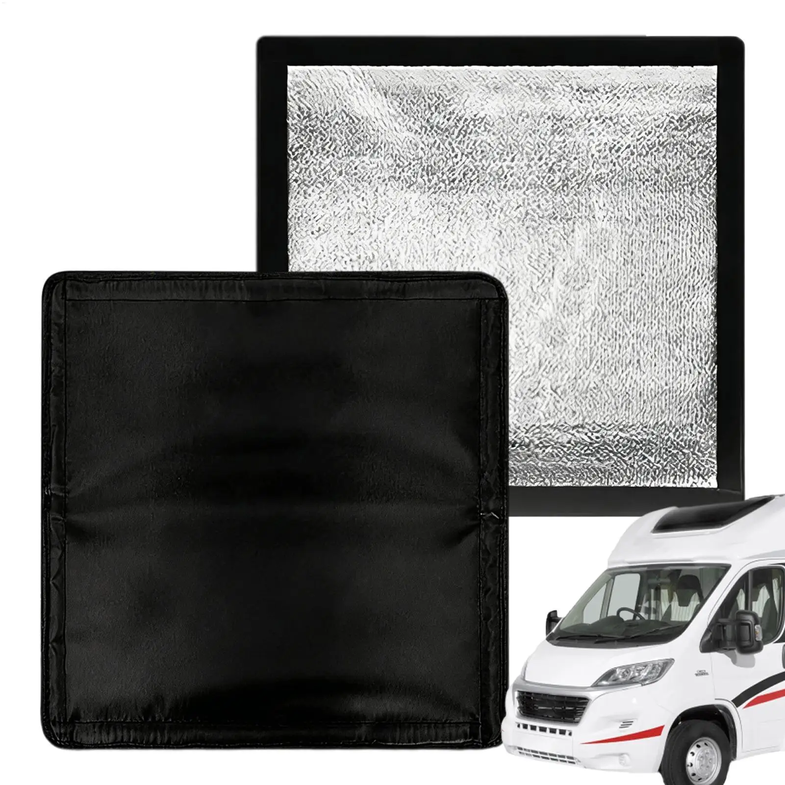RV Sunshade 2Pcs Magnetic Reflective Cover Car Window Screens UV Protection Roof Vent Shade Insulation for Camper Summer Parking