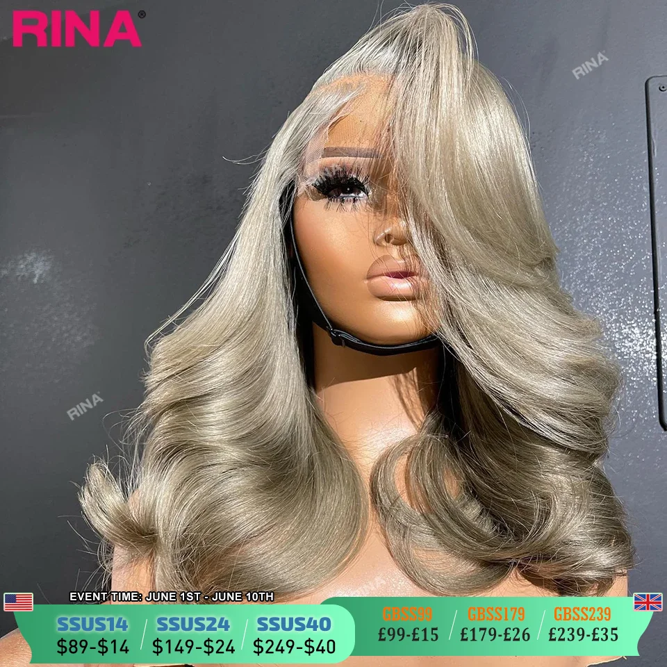 

Ash Blonde Pre Plucked Lace Front Bob Wig 180 Density 13x4 Lace Frontal Short Bob Wig Transparent Lace Body Wave Human Hair wig