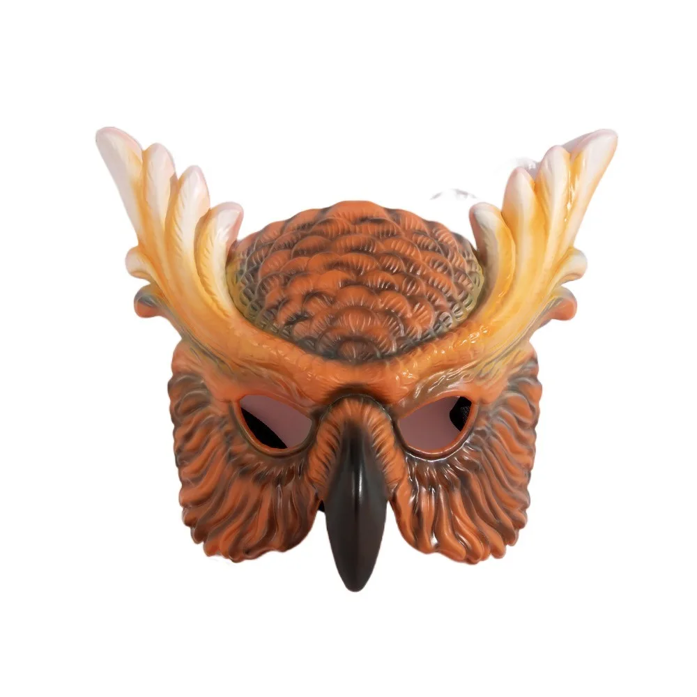 

Cosplay Props Realistic Design Owl Mask PP Material Bird Mask Full Face Mask Scary Style Prom Mask Animal Head Mask Scary Event