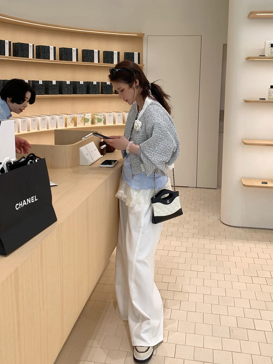 

Длинные прямые брюки из ткани Termism, повседневные брюки из смеси хлопка, рекомендуемые IUIU AJing Home на весну и лето, новое поступление