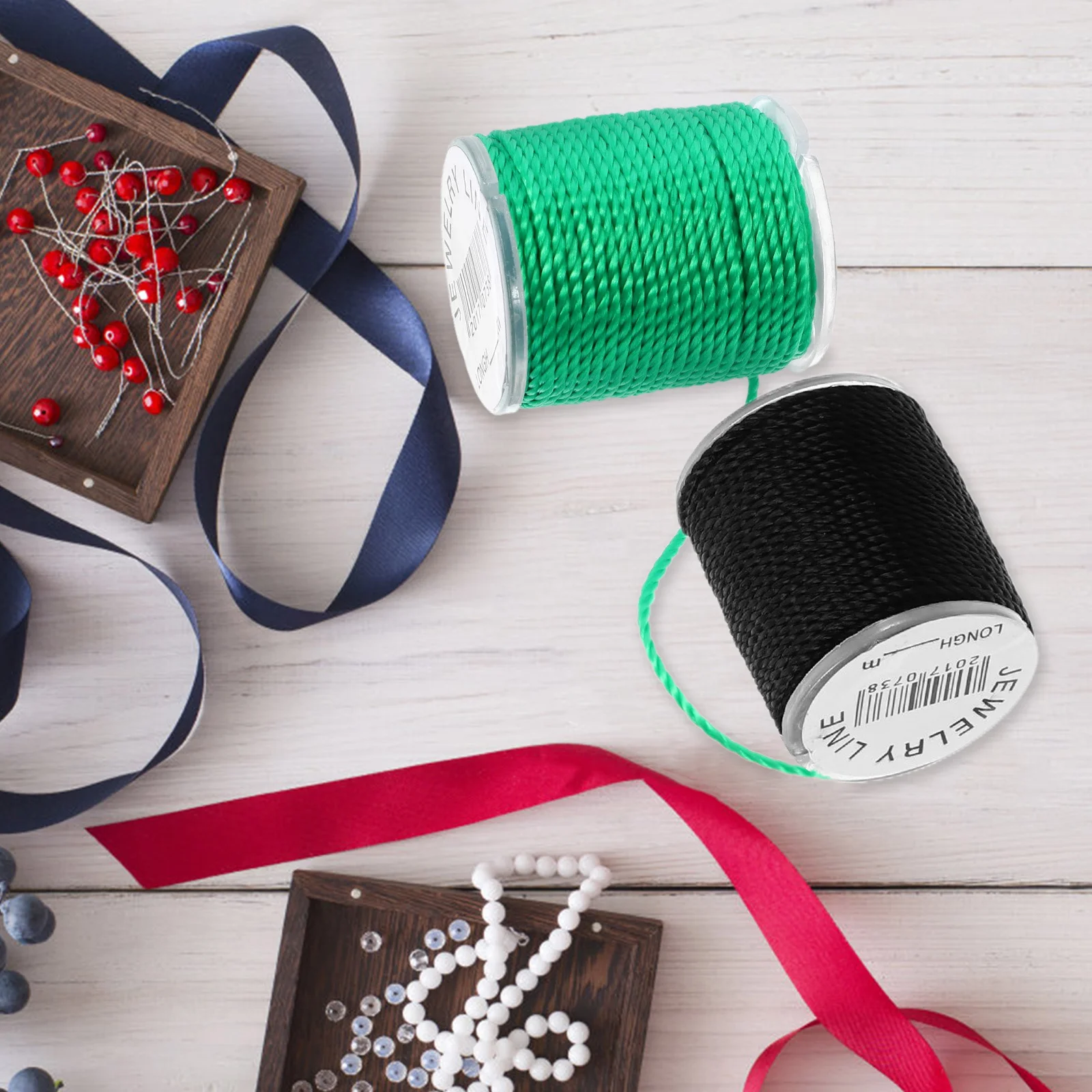 10 ألوان 1 مللي متر حبل نايلون 32.8Ft 10 متر لكل لفة الديكور الموضوع لصنع المجوهرات الحرفية Diy بها بنفسك سلسلة الحياكة الحبل الديكور العرض