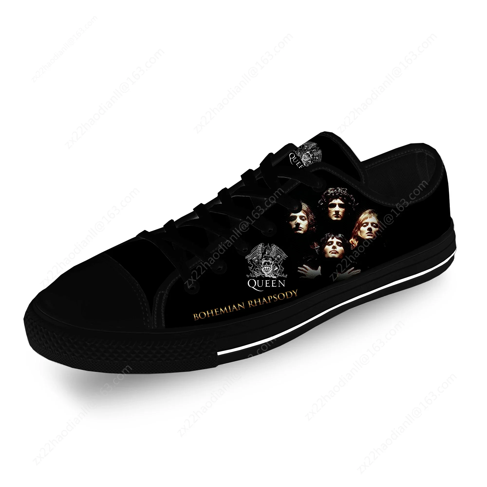 Queen Freddie Mercury Rock Band Casual Cloth 3D Print Low Top Canvas Fashion Funny Shoes Men Women Breathable Sneakers