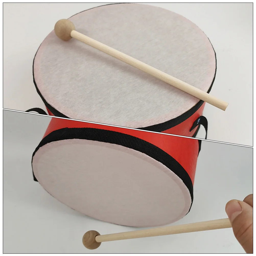 Dziecięce instrumenty muzyczne Ręczny bęben Pomoce dydaktyczne Przenośne zabawki dla niemowląt Zestaw perkusyjny Czerwony dla malucha