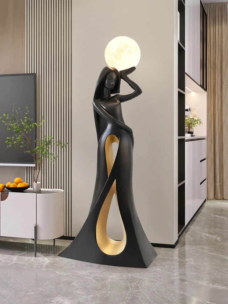 Estatua de decoración del hogar para mujer, sala de estar, sofá de suelo grande, mueble de TV, decoración Interior moderna y suave, regalo de