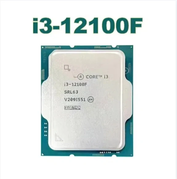 CPU Processor Core i3-12100F 3.3 GHz 4-Core 8-Thread CPU Processor Suitable for H610/B660 Motherboards Price including tax