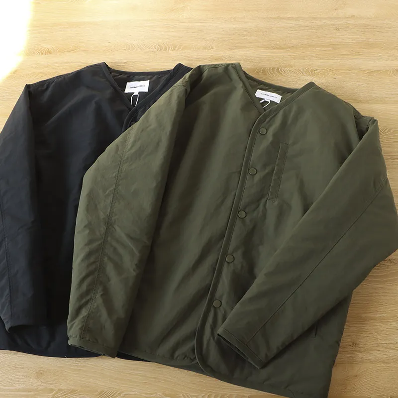 

Мужская осенне-зимняя утепленная куртка для активного отдыха, ветрозащитная теплая стеганая куртка свободного кроя, утолщенный кардиган с V-образным вырезом