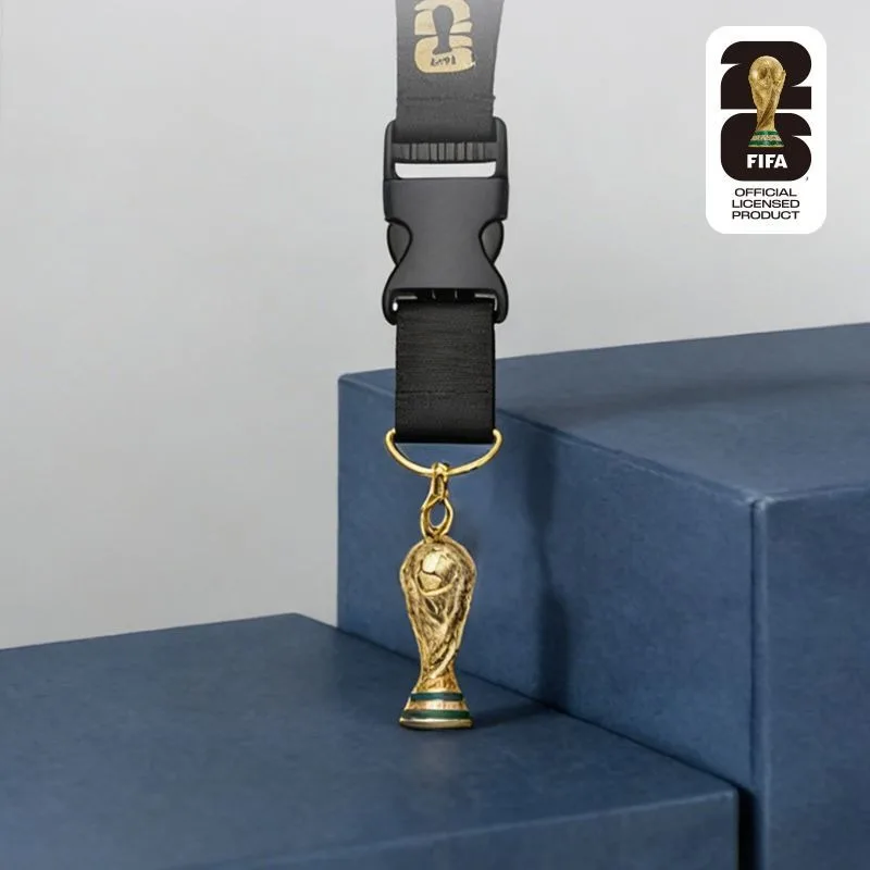 Official Licensed FIFA 2026 World Cup USA Canada Mexico Black Trophy Lanyard Football Fans Neck Strap Pendant Accessories view 5