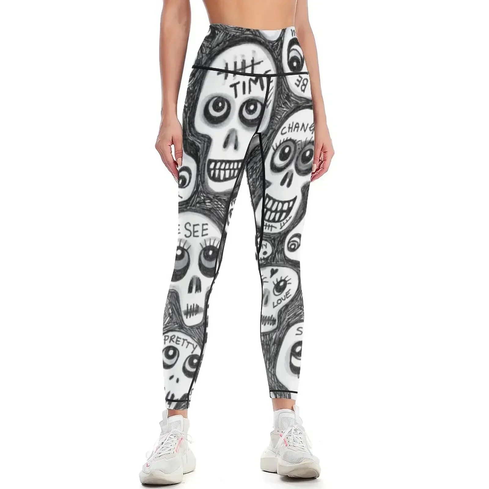 

The Skull People Art Leggings Women's fitness harem pants legings for fitness Female legging pants Womens Leggings