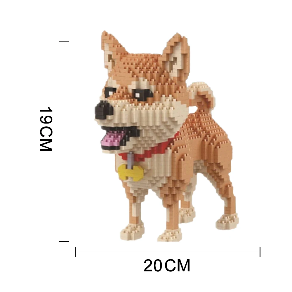 Knew Built Corgi Dog Micro Mini Bouwstenen Speelgoed: Schattig model voor dierenliefhebbers, recreatie, perfecte weergave en cadeau-idee