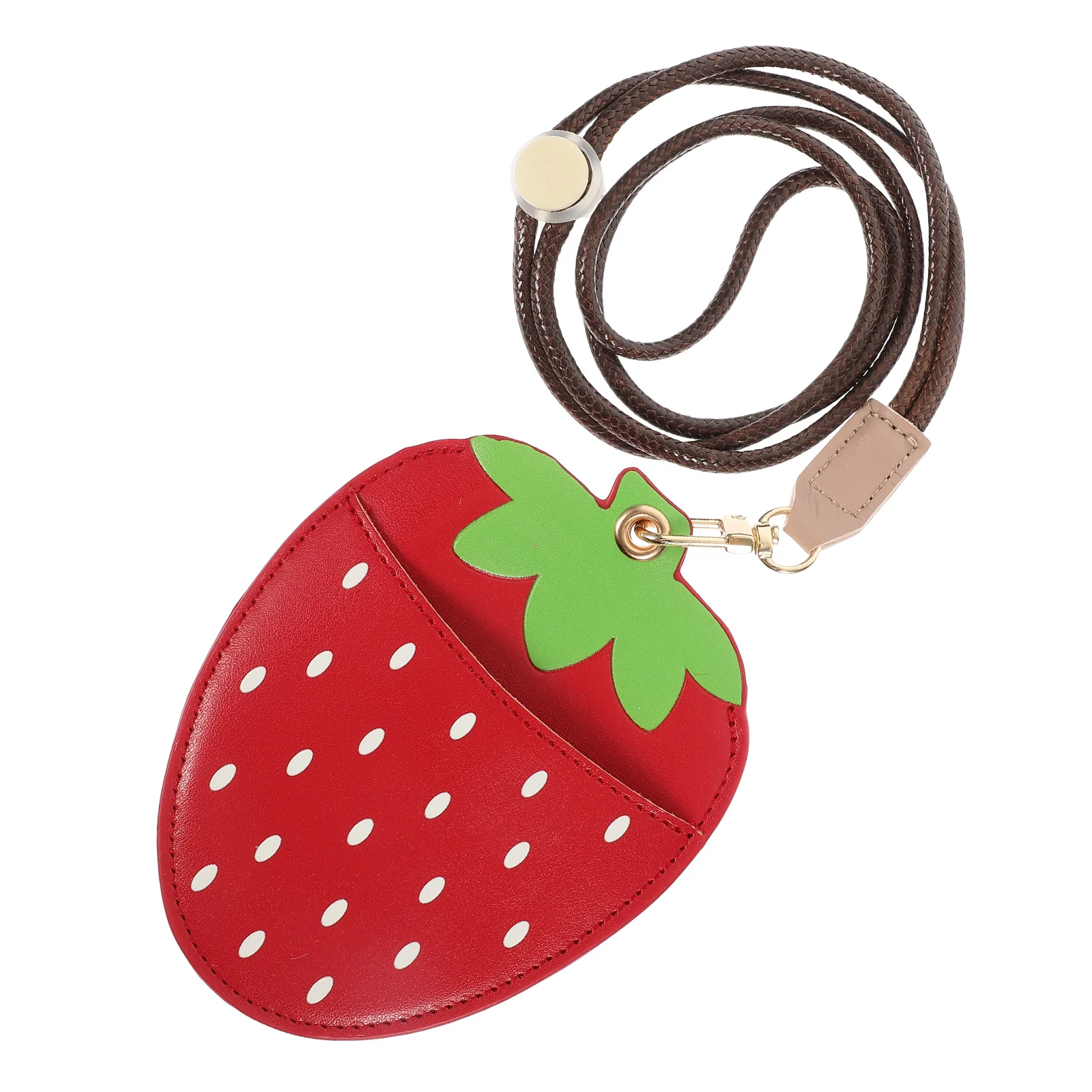 

Strawberry Lanyard With Badge Holder Clear Card Sleeve Protective Covers For Id Name Tag Cards Protectors Id Holder Card