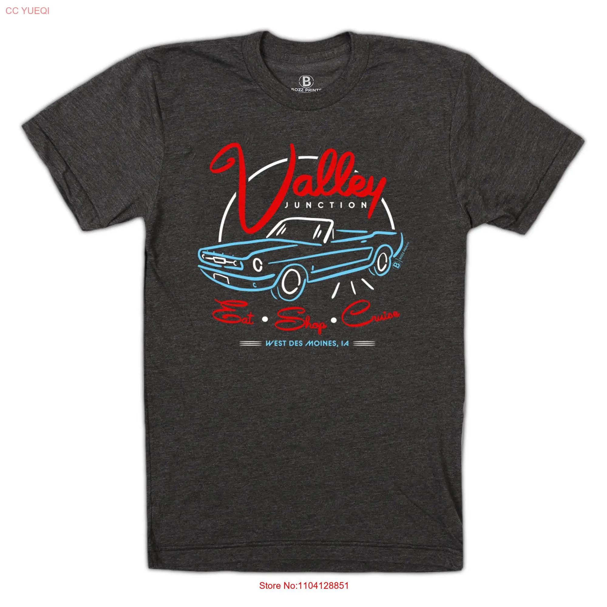 Valley Junction Eat Cruise Shop T Shirt long or short sleeves