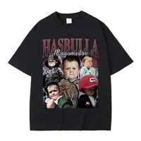 Camiseta gráfica Vintage King Hasbulla Magomedov para hombre y mujer, camiseta informal de gran tamaño con cuello redondo, camisetas divertidas de regalo para seguidores de verano para hombre
