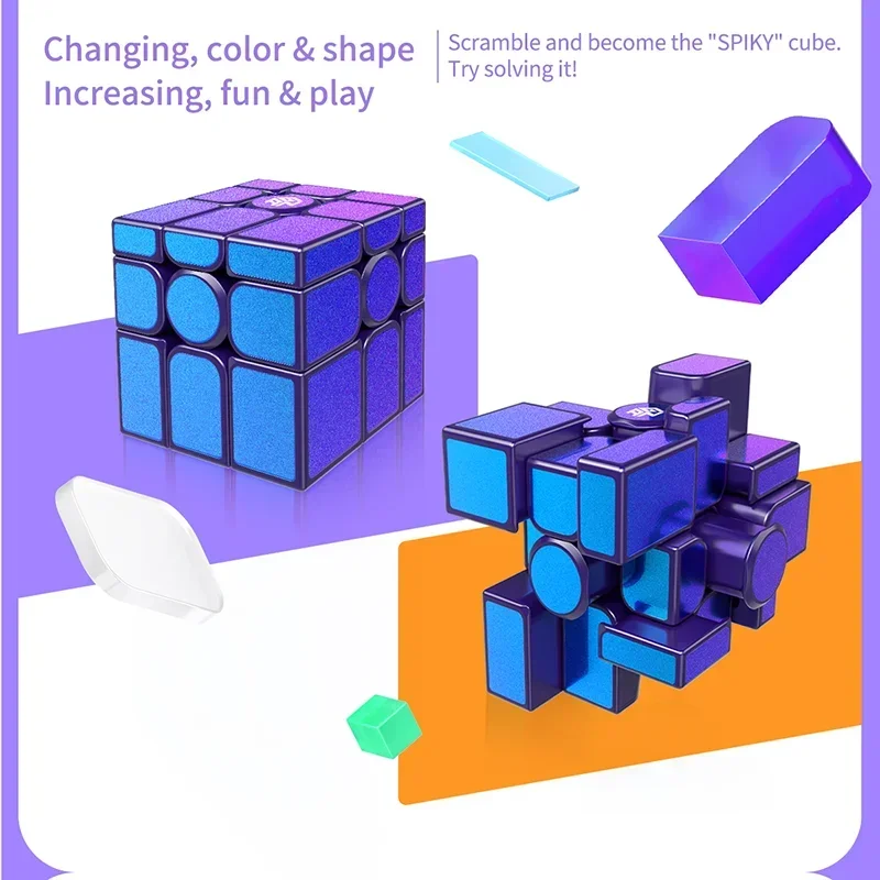 Gan Mirror M UV 3X3 Magnetic Magic Speed Cube Professional Cast Coated Gan 3by3 Mirror Cube Fidget Toys Cubo Magico Puzzle