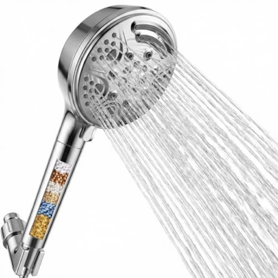 

9-Mode shower head with hose shower head with filters High Pressure Handheld with Filtered Power Wash 59"Stainless Steel Hose a