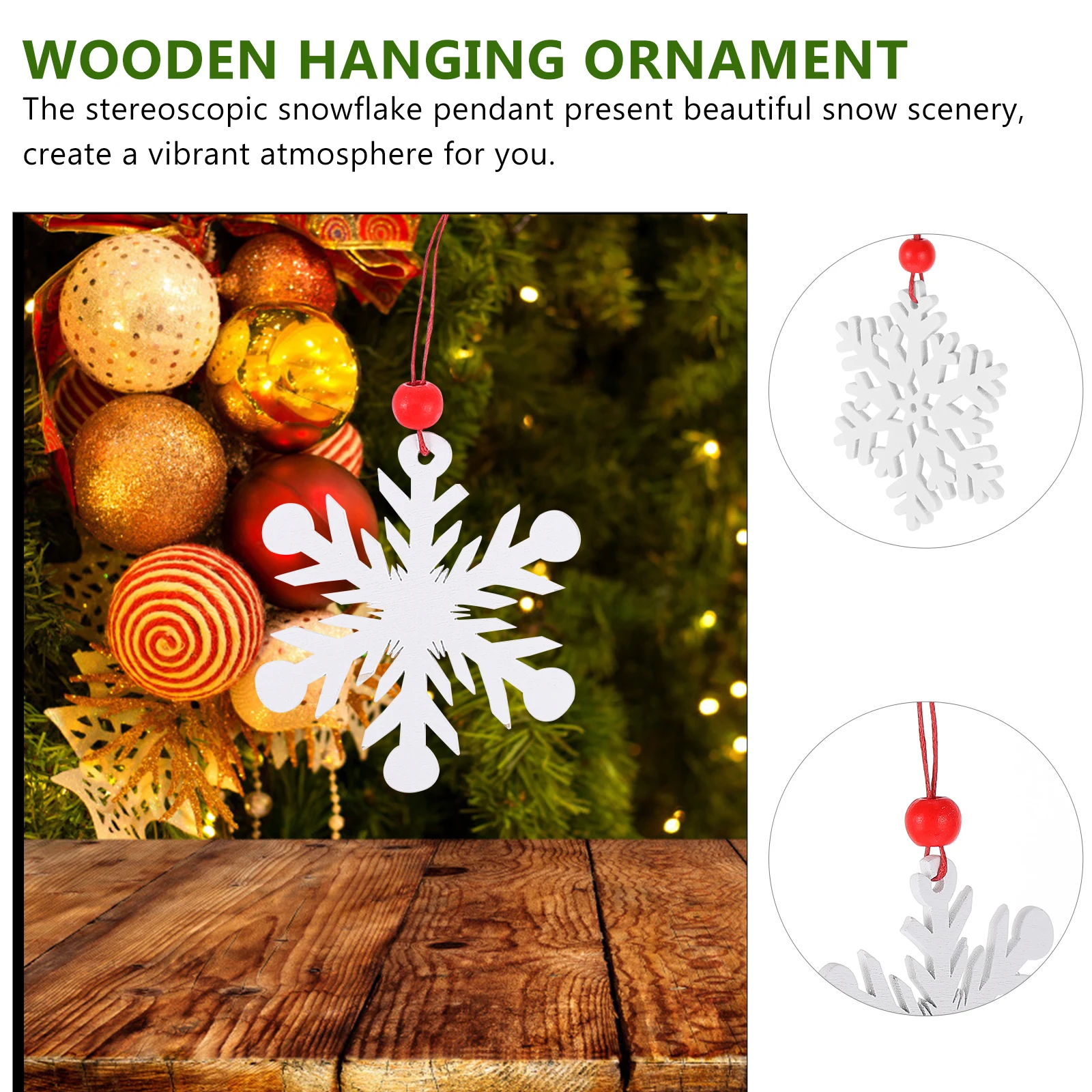 

6 Pcs Christmas Snowflake Pendant Hanging Snowflakes Ornaments Decorations Xmas Small Paper Cut Adornment