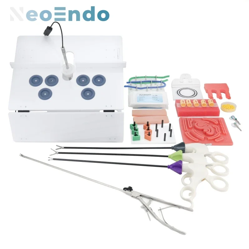 2026 New Laparoscopic Trainer Simulator Training Box With HD Camera And 8 Training Modules And 4 Training Kits For Students Teac