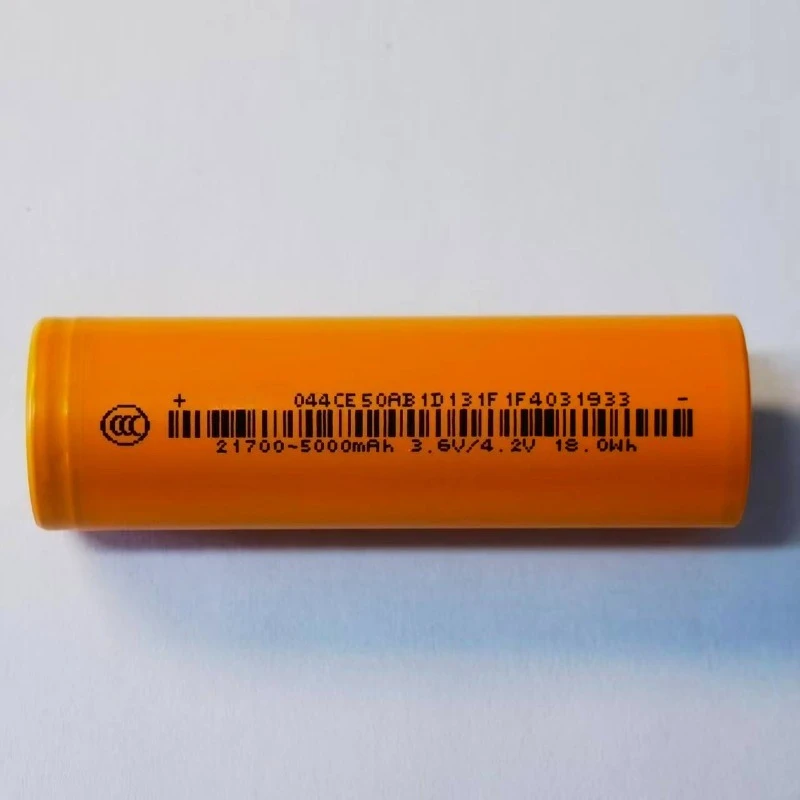 5PCS New 21700 5000mAh Flat‑Top Rechargeable Lithium‑ion Battery 5C 50A 3.6V -40℃ Low‑Temperature Cell For Outdoor Winter Use