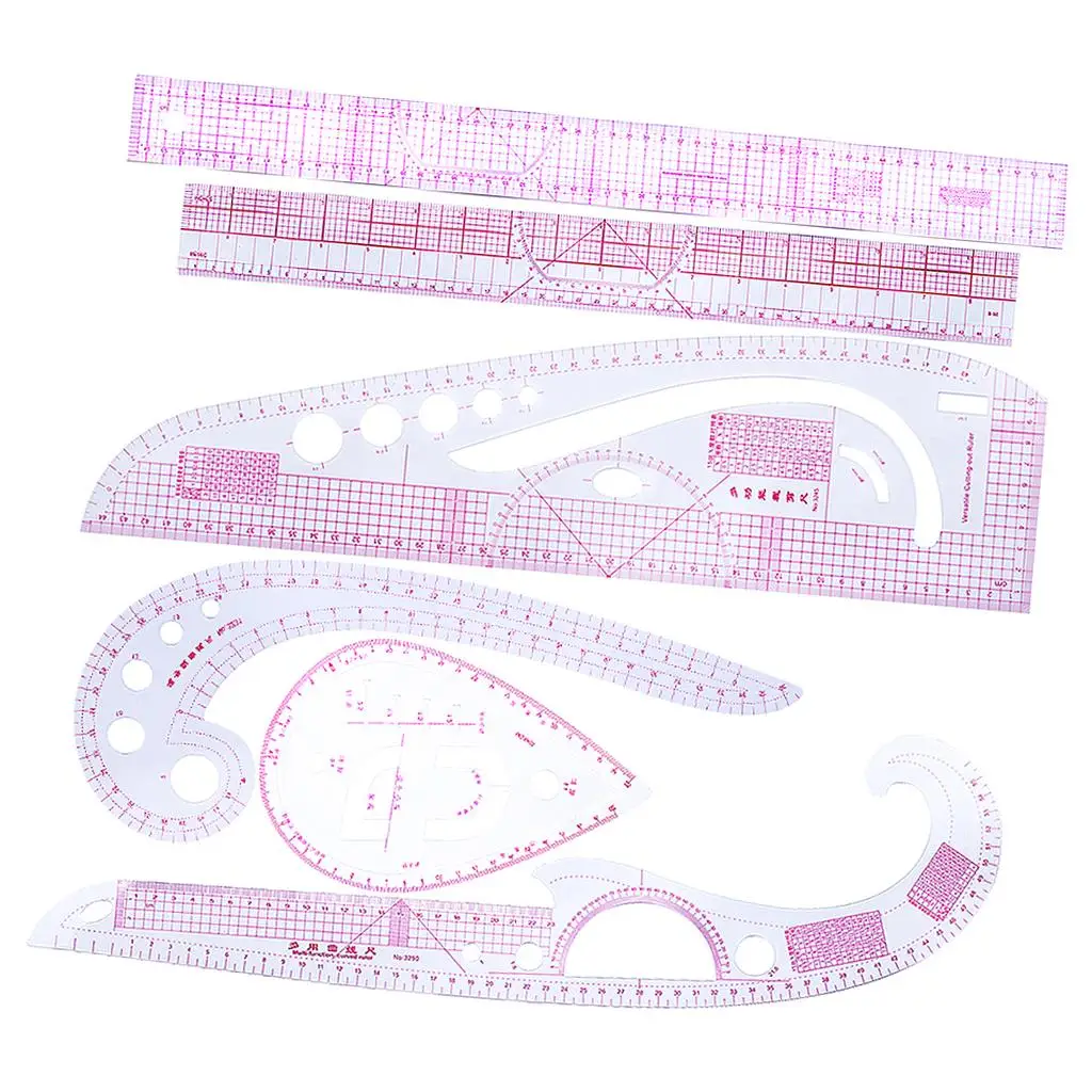 6 Pieces/Set Multi-function Curve Ruler Garment Sewing Dressmaking Tailor Tools