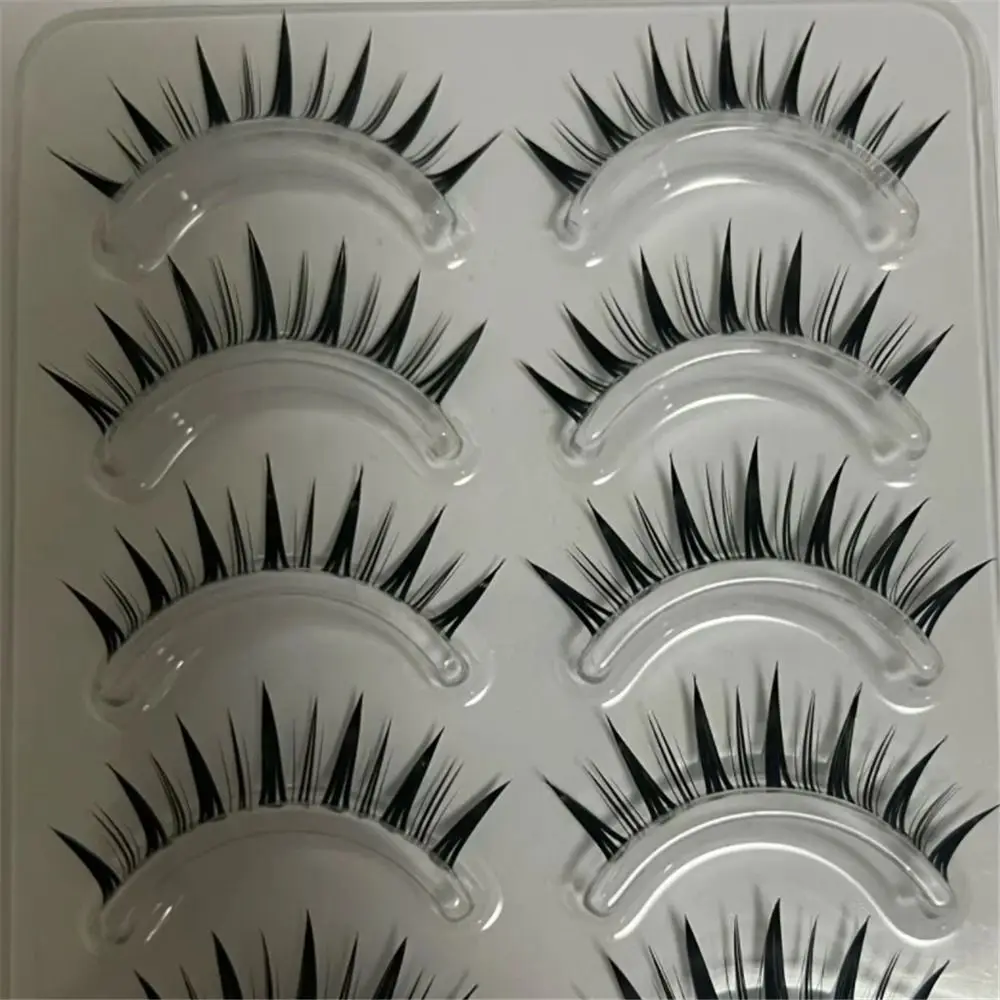 False Eyelashes Manga Anime Lashes Cosplay Spiky Lashes Faux Mink Dramatic Thick Fake Eyelashes Extensions Doll Strip Lashes