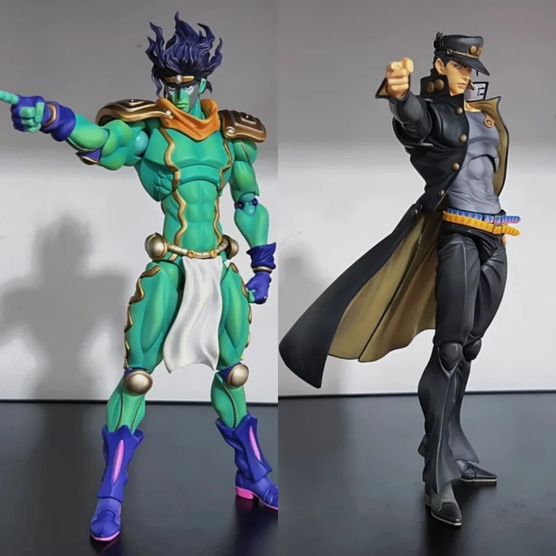 Jojo'S Bizarre Adventure Kujo Jotaro Star Platinum Anime Aktivität Figur Modell Statue Sammlung Desktop Ornament Spielzeug Jungen Geschenk