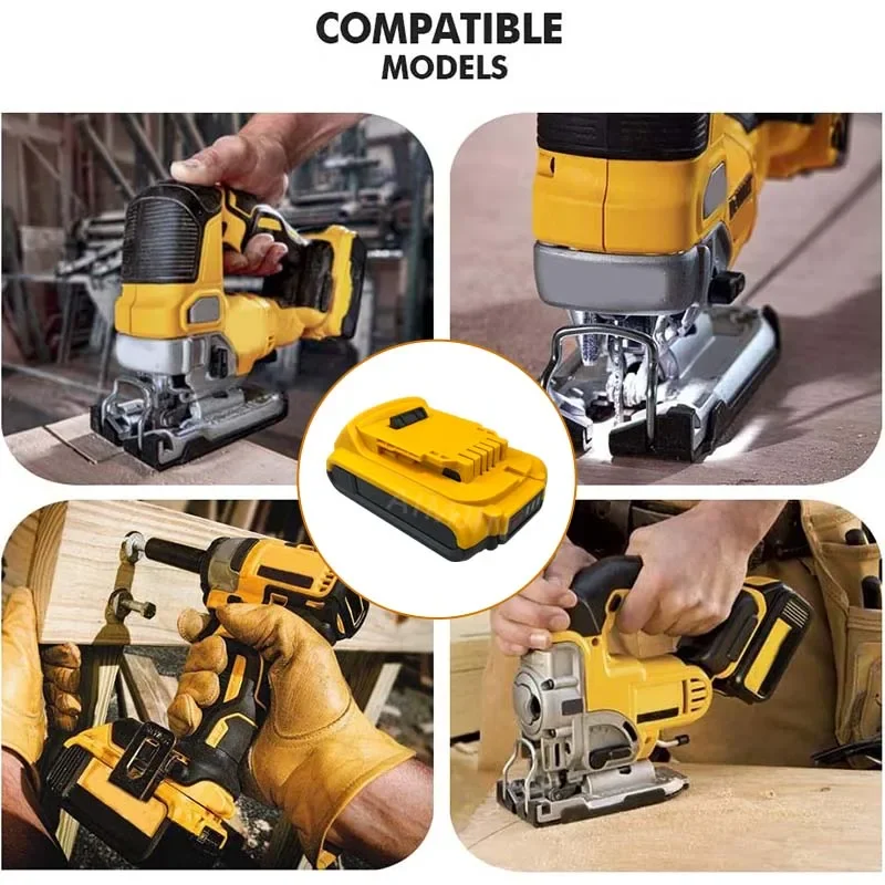 20V 4000mAh DCB203 Lithium Battery Replacement For DeWalt 18v 20Volt Max Lithium Ion Battery DCB206 DCB205 DCB204 Power Tools