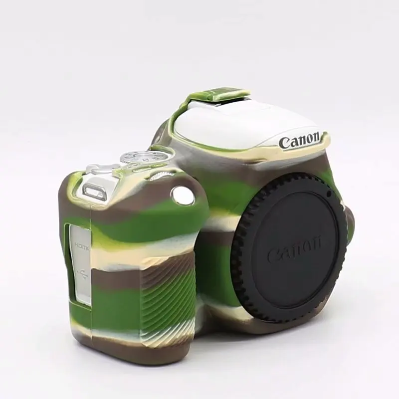 Câmera silicone proteção caso para canon eos 200d 200dii