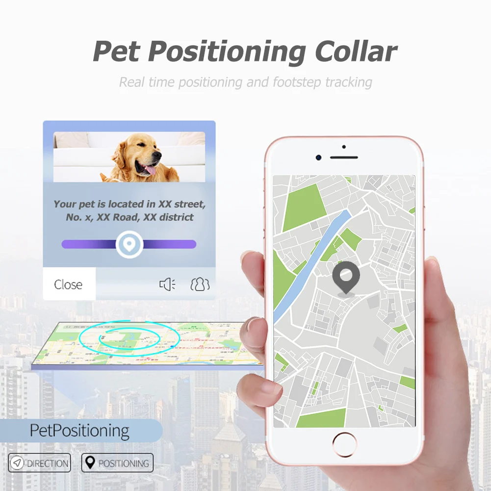 Gps Tracker Long Distance Ip67 Waterproof Wifi Wearable Tracking Anti Lost Collar Positioning Gps Tracker for Dogs Pet Supplies