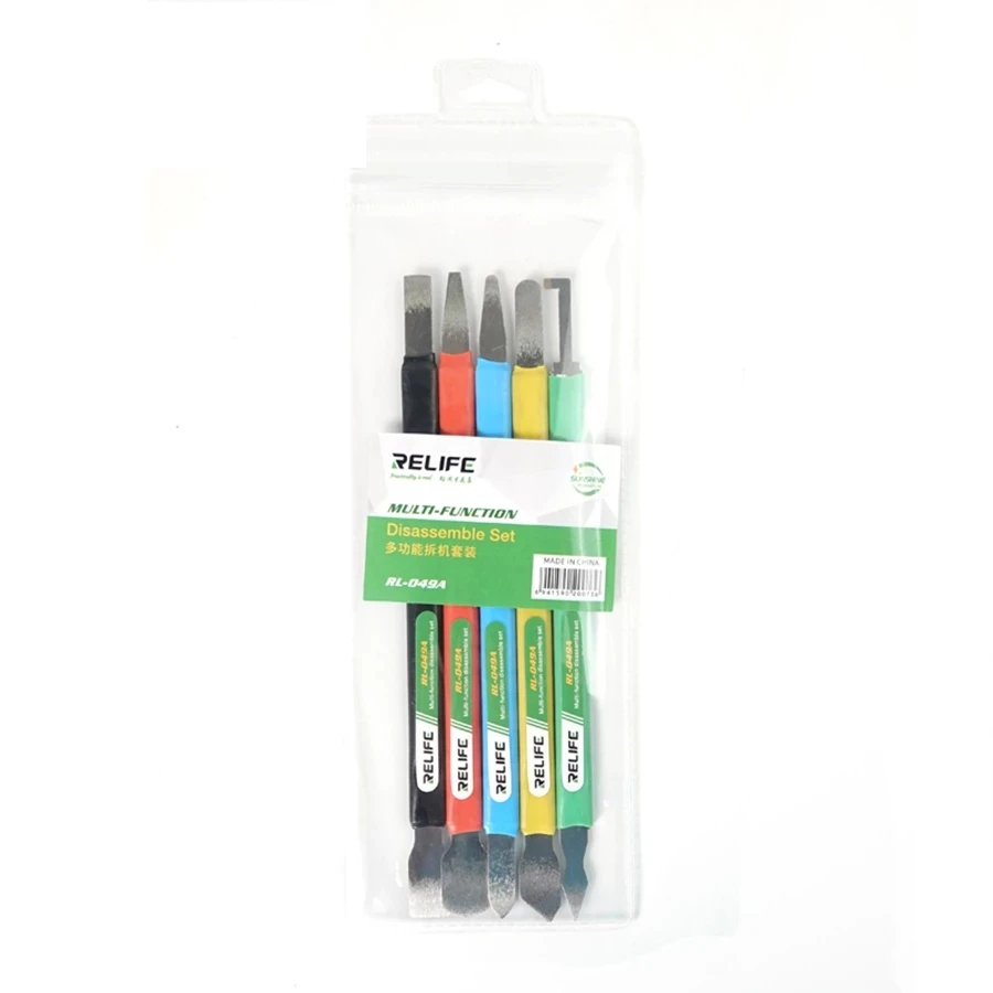 Relife RL-049A faca de curiosidade multifuncional de duas cabeças para iphone android remover a tampa traseira de vidro ferramentas de faca de raspagem de lata