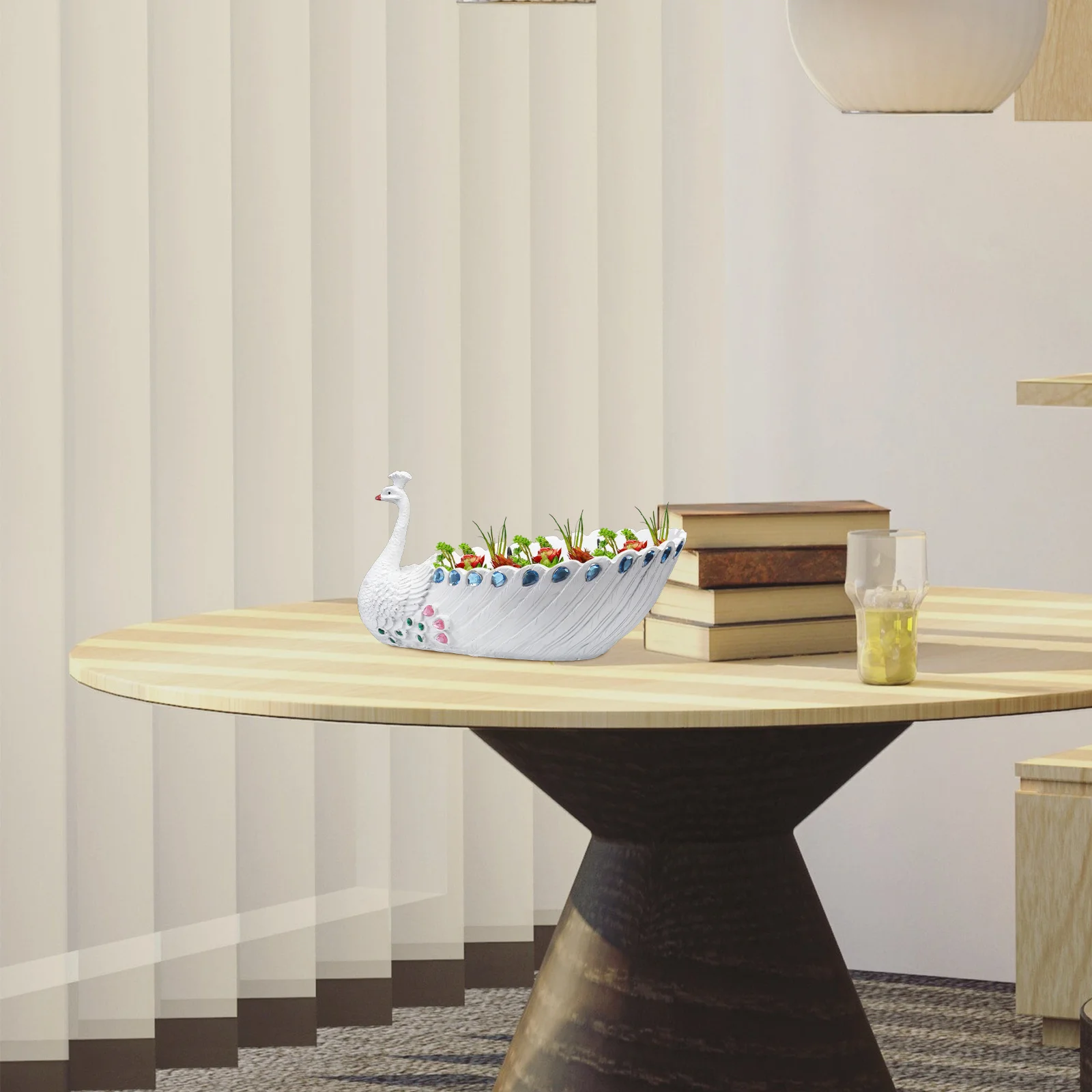 1 قطعة الزهرية الراتنج الإبداعية على شكل حديقة المنزل الديكور حماية البيئة الأبيض المنزل الزهرية النباتات وعاء