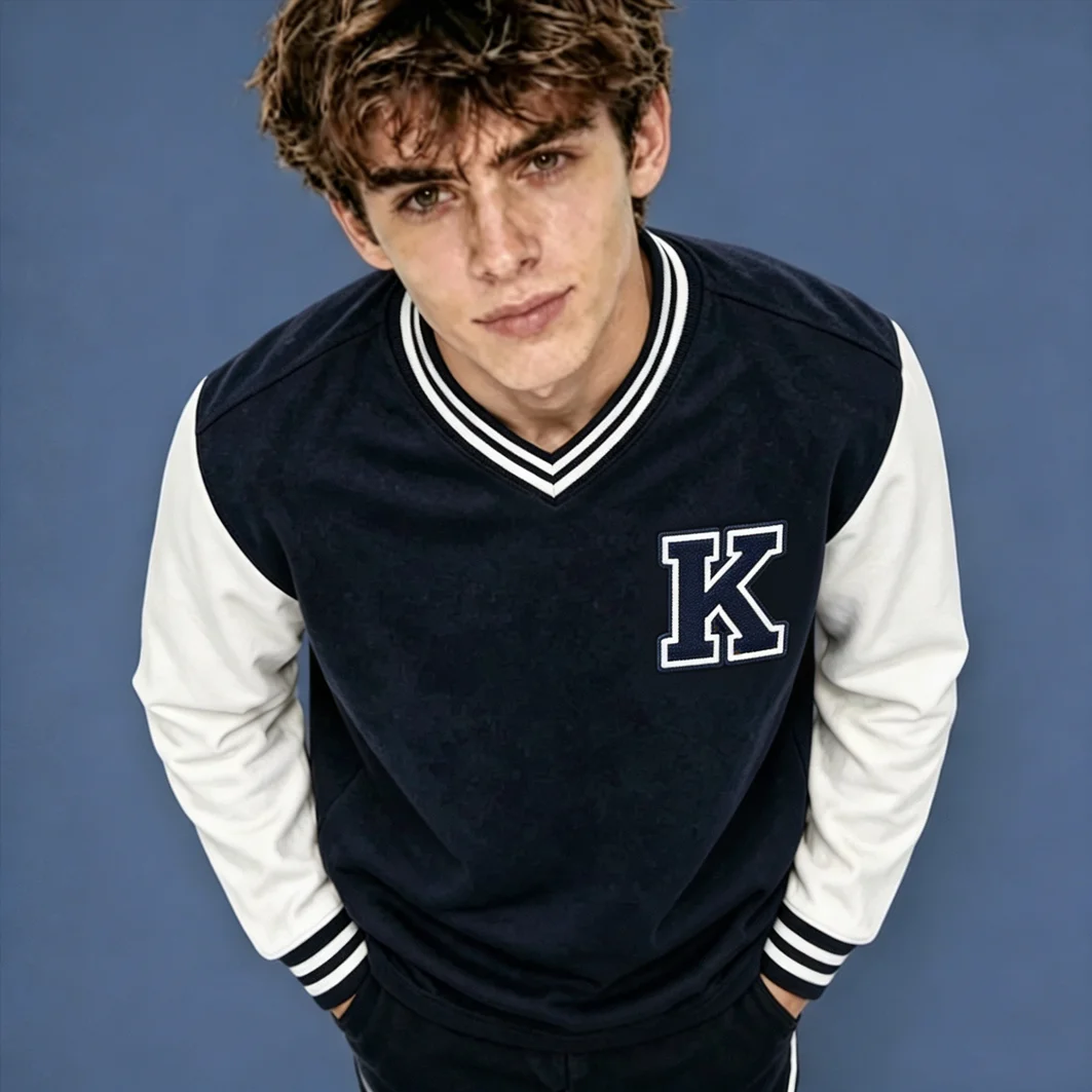 2026 AI Short Series “The Accident” — Long-Sleeve V-Neck T-Shirt (Same Style as Keaton's) — Unisex Casual Top, Couple's Set