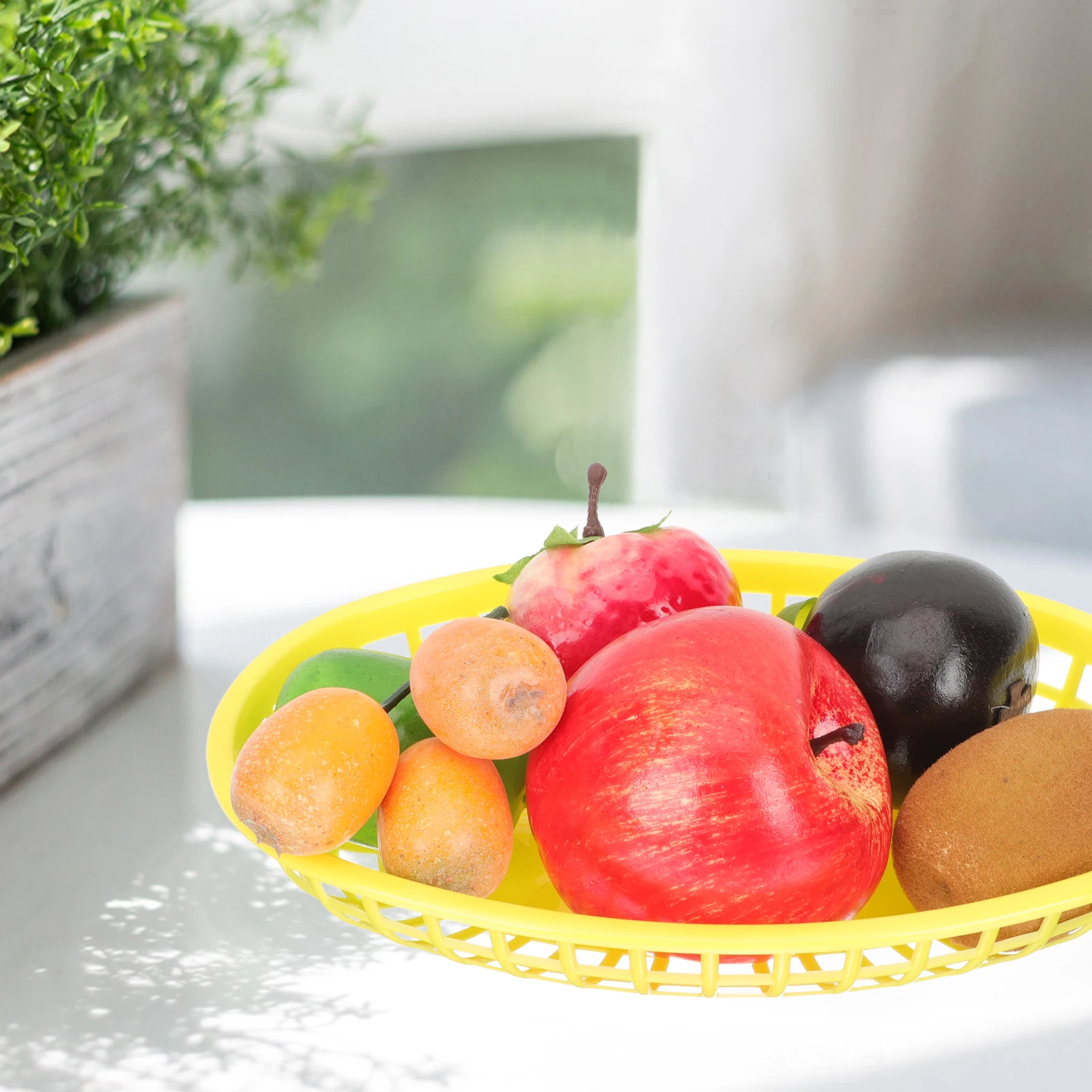 

4 Pcs Storage Basket Vegetable and Fruit Tray Reusable Food Baskets for Organizing Snack Fast