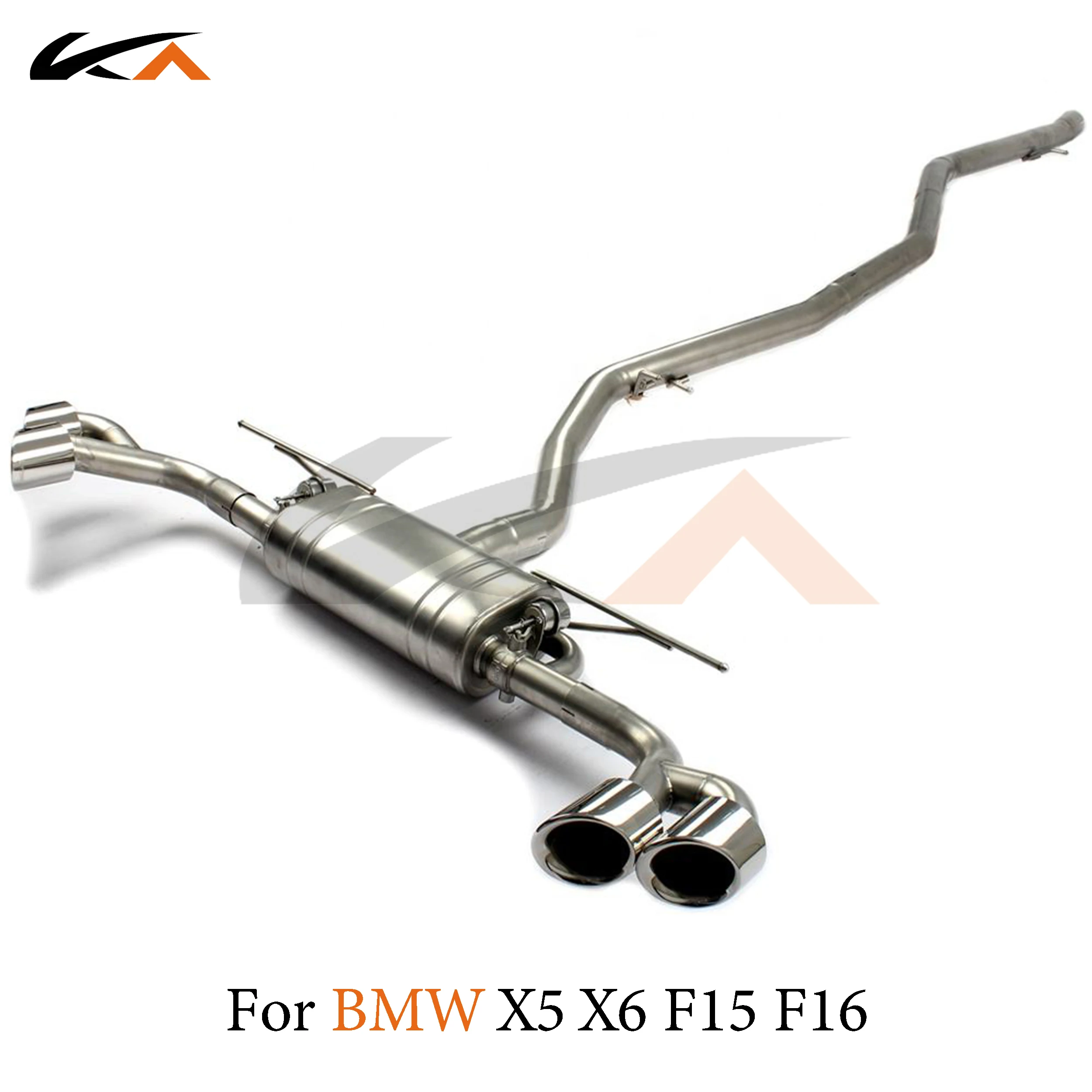 KA Tuning exhaust system parts stainless catback for BMW X5 X6 F15 rear section performance muffler valve