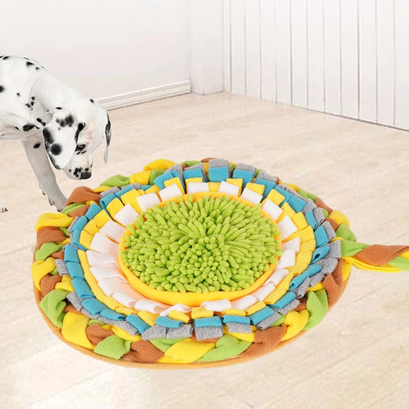 Puppy Snuffle Mat Lollipop Sniffing Training Interactive Dog Toys Dog Enrichment Toys Plush Snuffle Toys Dog Treat Food Mat