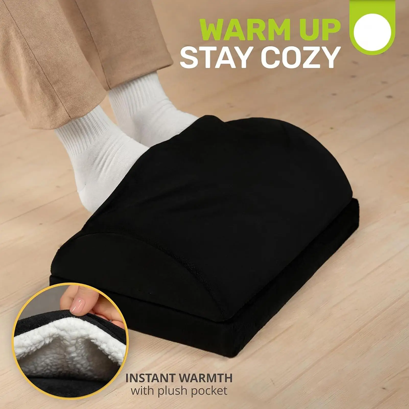 

Foot Rest Under Desk Adjustable Heights Leg Pillow Under Desk Stool With Warm Pocket For Living Room Bed Study Kitchen Home Dorm