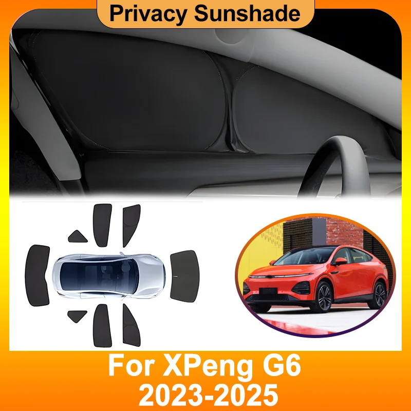 

For XPeng G6 Accessories 2023 2024 2025 Car Window Sunshade Drop Temperature Sunscreen Light Blocking Curtains Car Accessories