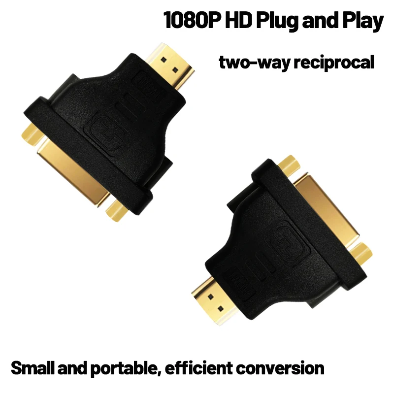 HDMI ตัวผู้ไปยัง DVI ตัวเมีย (24 + 5) อะแดปเตอร์เช่นเดสก์ท็อปโน้ตบุ๊คจอมอนิเตอร์โปรเจคเตอร์ฯลฯ