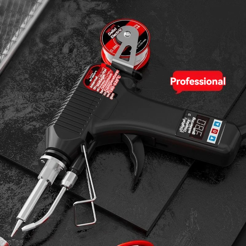 DELIXI Electric Soldering Iron High-power Soldering Machine Welding Tools Digital Display Temperature Adjustment Automatic Gun