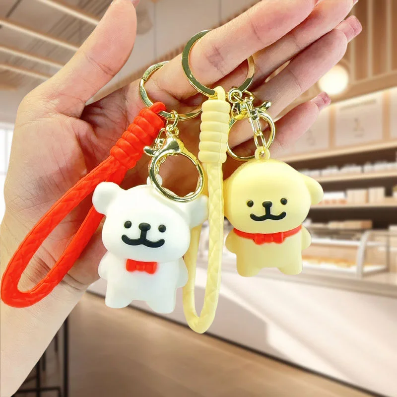 

MINISO Cute New Product Dog Keychain Women's Backpack Pendant Cartoon Doll Couple Car Keychain Pendant Children's Toy Party Gift
