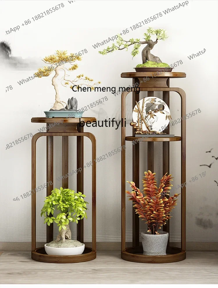 

B7304 ss New Chinese Style Flower Stand Flower Rack Floor Indoor Antique Jardiniere Green Plant Chlorophytum Holder