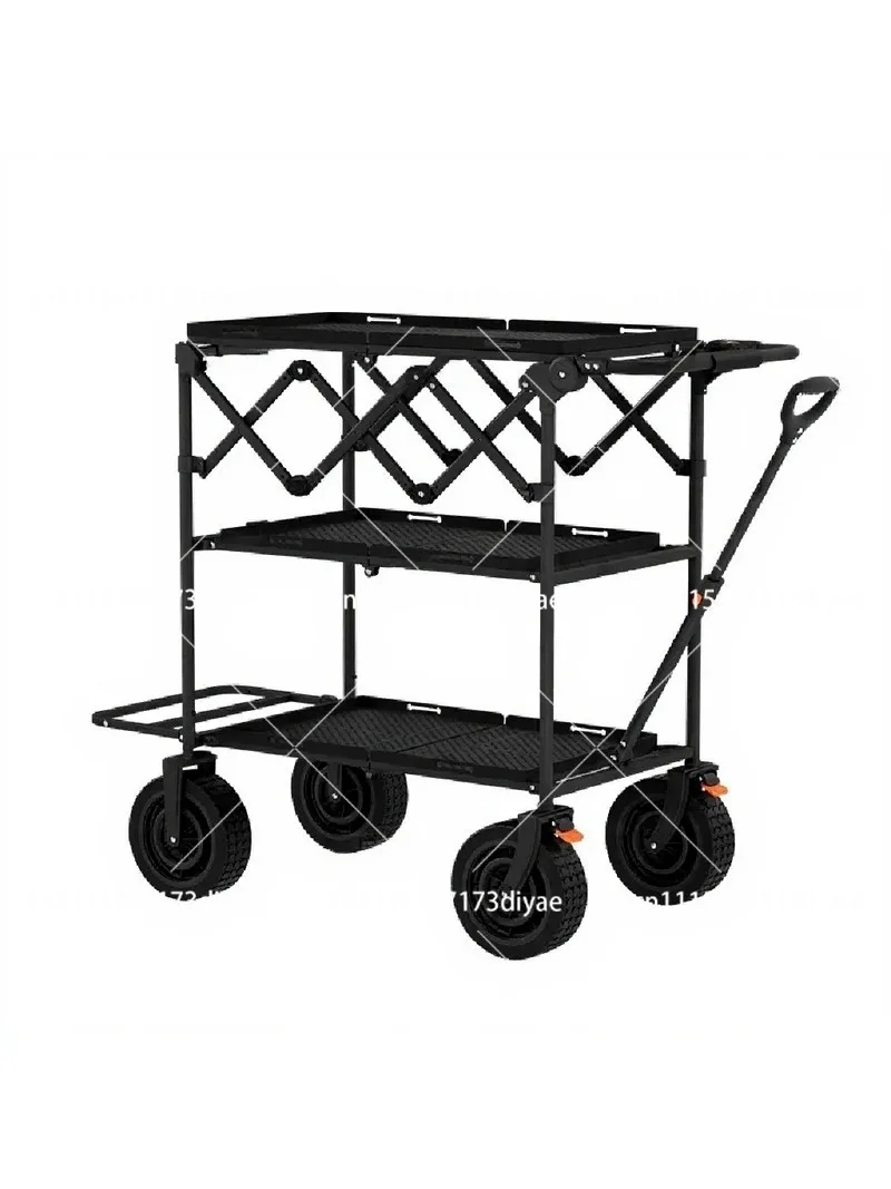 Multifunctional Storage Cart for Film and TV Light Stands, Studio Handcart Organizer